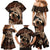 Father's Day Polynesian Pattern Family Matching Mermaid Dress and Hawaiian Shirt Tropical Humpback Whale