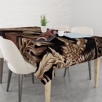 Father's Day Polynesian Pattern Tablecloth Tropical Humpback Whale