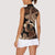 Father's Day Polynesian Pattern Women Sleeveless Polo Shirt Tropical Humpback Whale