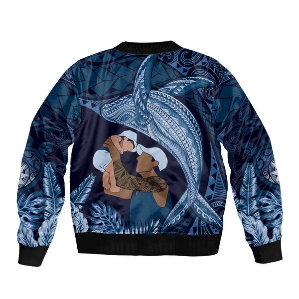 Personalised Father's Day Kanaka Hawaii Baseball Jacket Polynesian Dad & Kid LT7 main image 0