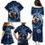 Father's Day Polynesian Pattern Family Matching Puletasi and Hawaiian Shirt Tropical Humpback Whale - Navy