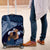 Father's Day Polynesian Pattern Luggage Cover Tropical Humpback Whale - Navy