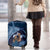 Father's Day Polynesian Pattern Luggage Cover Tropical Humpback Whale - Navy