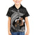 Father's Day Polynesian Pattern Family Matching Puletasi and Hawaiian Shirt Tropical Humpback Whale - Black