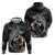 Father's Day Polynesian Pattern Hoodie Tropical Humpback Whale - Black