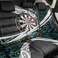 Personalized NZ Darts Back Car Seat Cover Paua Shell Maori Koru Whakairo - Polynesian Pride