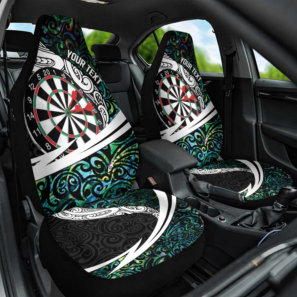 Personalized NZ Darts Car Seat Cover Paua Shell Maori Koru Whakairo - Polynesian Pride