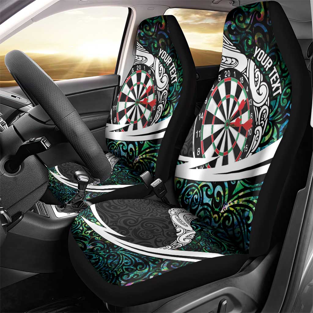 Personalized NZ Darts Car Seat Cover Paua Shell Maori Koru Whakairo - Polynesian Pride