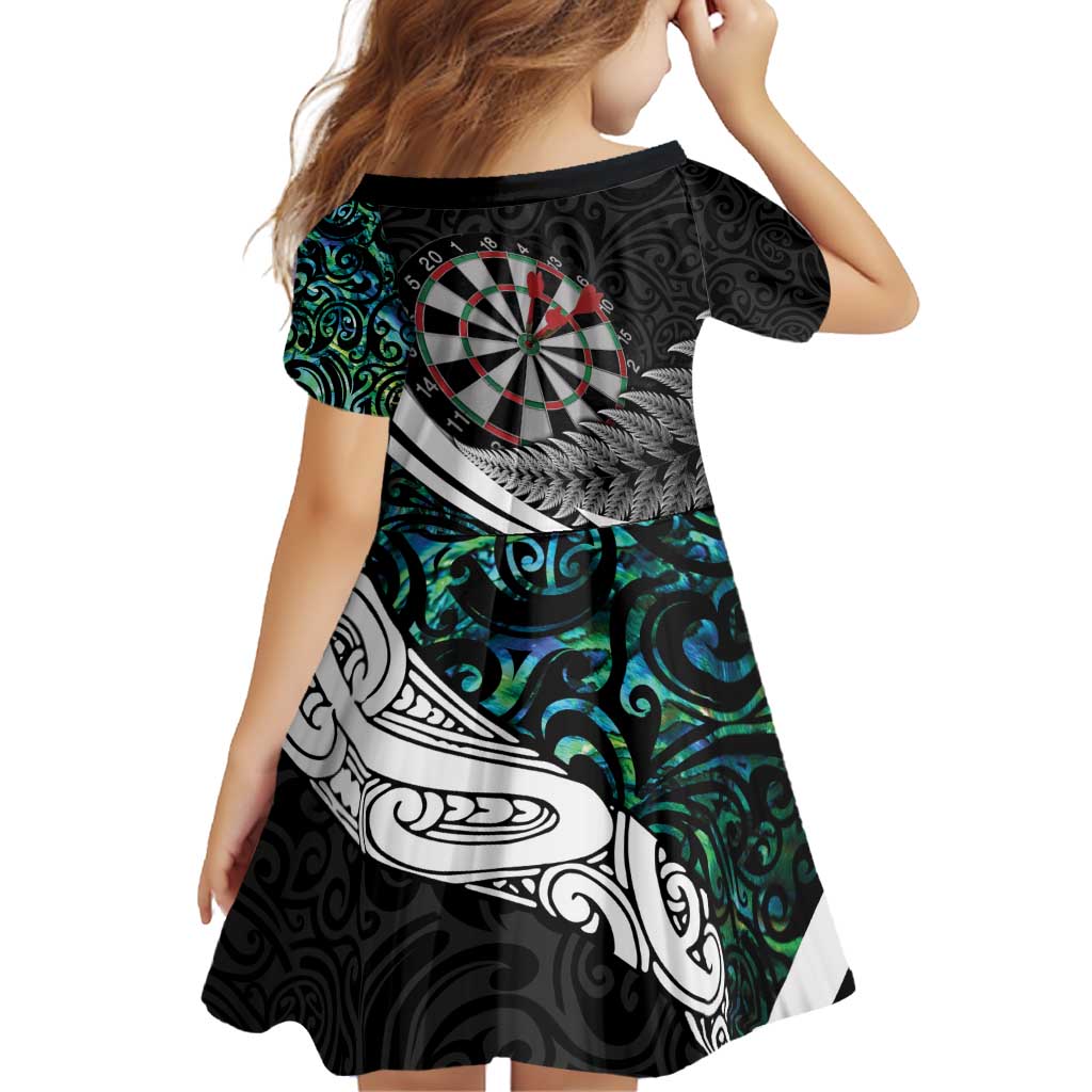 Personalized NZ Darts Family Matching Puletasi and Hawaiian Shirt Paua Shell Maori Koru Whakairo LT7 - Polynesian Pride