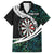 Personalized NZ Darts Family Matching Summer Maxi Dress and Hawaiian Shirt Paua Shell Maori Koru Whakairo - Polynesian Pride