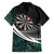 Personalized NZ Darts Family Matching Summer Maxi Dress and Hawaiian Shirt Paua Shell Maori Koru Whakairo - Polynesian Pride