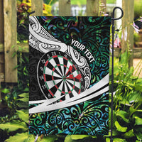 Personalized NZ Darts Garden Flag Paua Shell Maori Koru Whakairo - Polynesian Pride