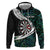 Personalized NZ Darts Hoodie Paua Shell Maori Koru Whakairo - Polynesian Pride