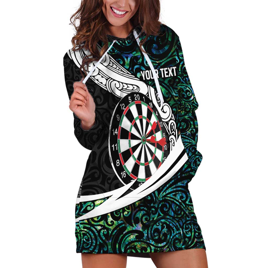 Personalized NZ Darts Hoodie Dress Paua Shell Maori Koru Whakairo LT7 Colorful - Polynesian Pride