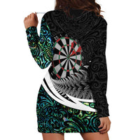 Personalized NZ Darts Hoodie Dress Paua Shell Maori Koru Whakairo LT7 - Polynesian Pride