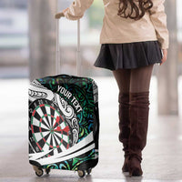 Personalized NZ Darts Luggage Cover Paua Shell Maori Koru Whakairo - Polynesian Pride
