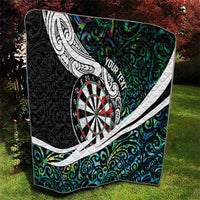Personalized NZ Darts Quilt Paua Shell Maori Koru Whakairo - Polynesian Pride