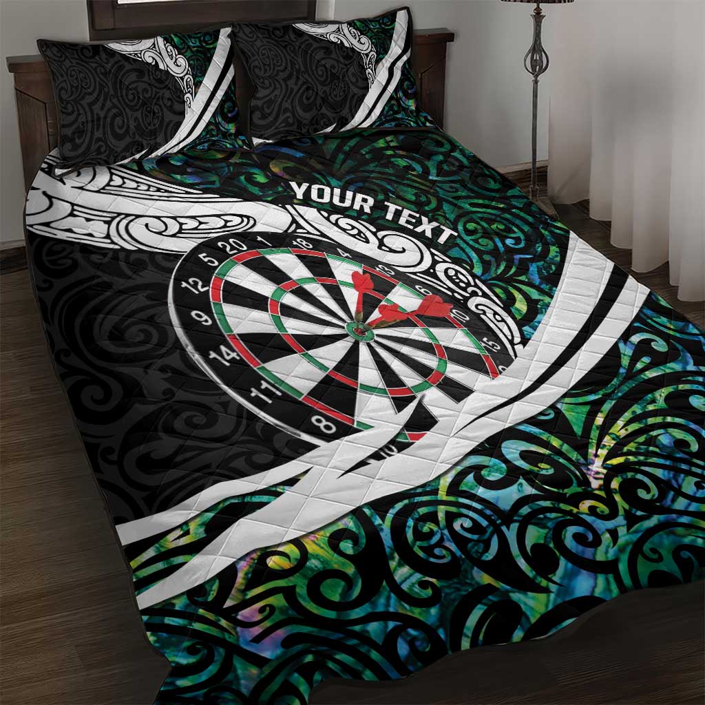 Personalized NZ Darts Quilt Bed Set Paua Shell Maori Koru Whakairo LT7 Colorful - Polynesian Pride