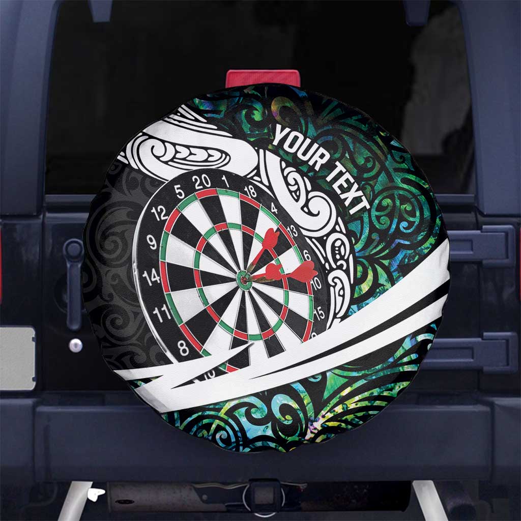 Personalized NZ Darts Spare Tire Cover Paua Shell Maori Koru Whakairo LT7 No hole Colorful - Polynesian Pride
