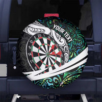 Personalized NZ Darts Spare Tire Cover Paua Shell Maori Koru Whakairo LT7 No hole Colorful - Polynesian Pride