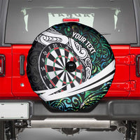 Personalized NZ Darts Spare Tire Cover Paua Shell Maori Koru Whakairo LT7 - Polynesian Pride