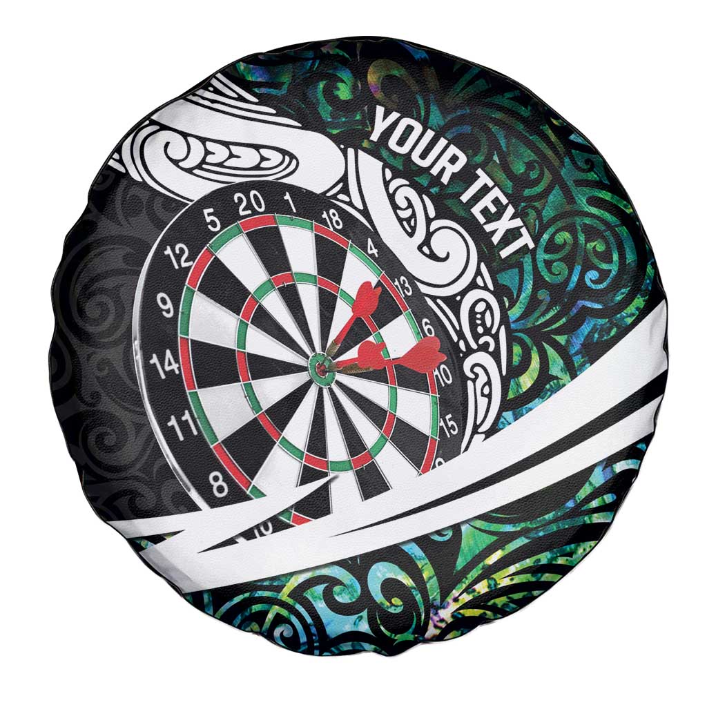 Personalized NZ Darts Spare Tire Cover Paua Shell Maori Koru Whakairo LT7 - Polynesian Pride