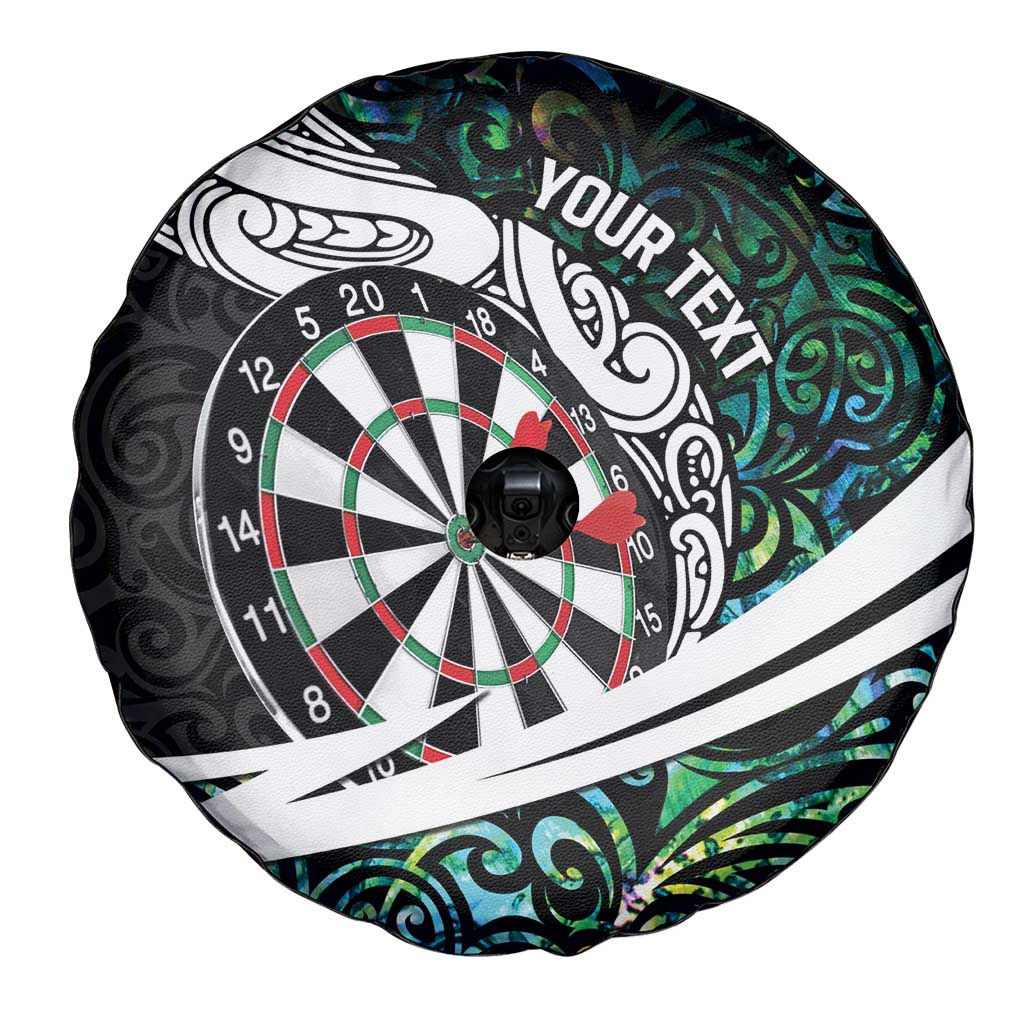Personalized NZ Darts Spare Tire Cover Paua Shell Maori Koru Whakairo LT7 - Polynesian Pride