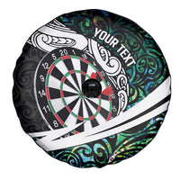 Personalized NZ Darts Spare Tire Cover Paua Shell Maori Koru Whakairo LT7 - Polynesian Pride