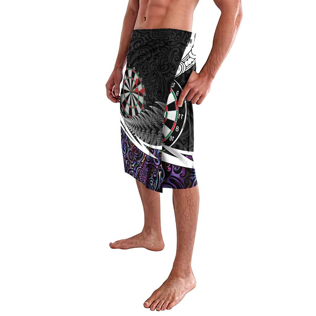 Personalized NZ Darts Lavalava Paua Shell Maori Koru Whakairo - Purple - Polynesian Pride