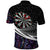 Personalized NZ Darts Polo Shirt Paua Shell Maori Koru Whakairo - Purple - Polynesian Pride