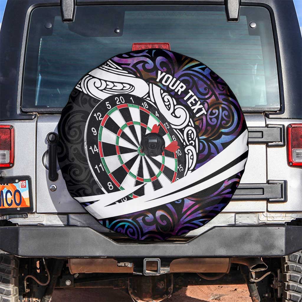 Personalized NZ Darts Spare Tire Cover Paua Shell Maori Koru Whakairo - Purple LT7 Purple - Polynesian Pride
