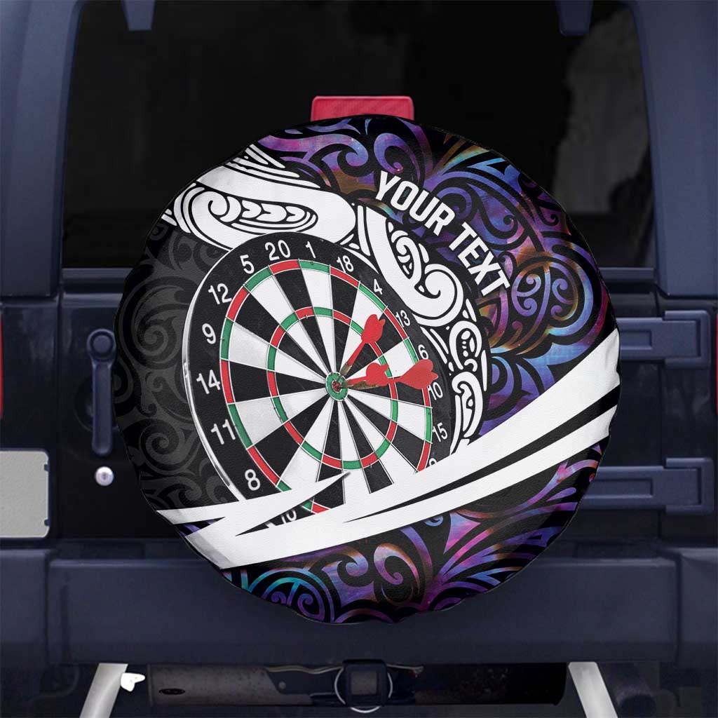 Personalized NZ Darts Spare Tire Cover Paua Shell Maori Koru Whakairo - Purple LT7 No hole Purple - Polynesian Pride