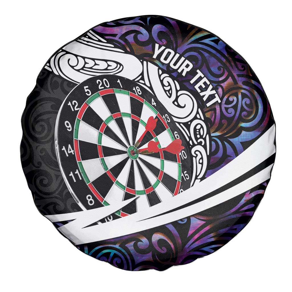 Personalized NZ Darts Spare Tire Cover Paua Shell Maori Koru Whakairo - Purple LT7 - Polynesian Pride