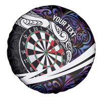 Personalized NZ Darts Spare Tire Cover Paua Shell Maori Koru Whakairo - Purple LT7 - Polynesian Pride