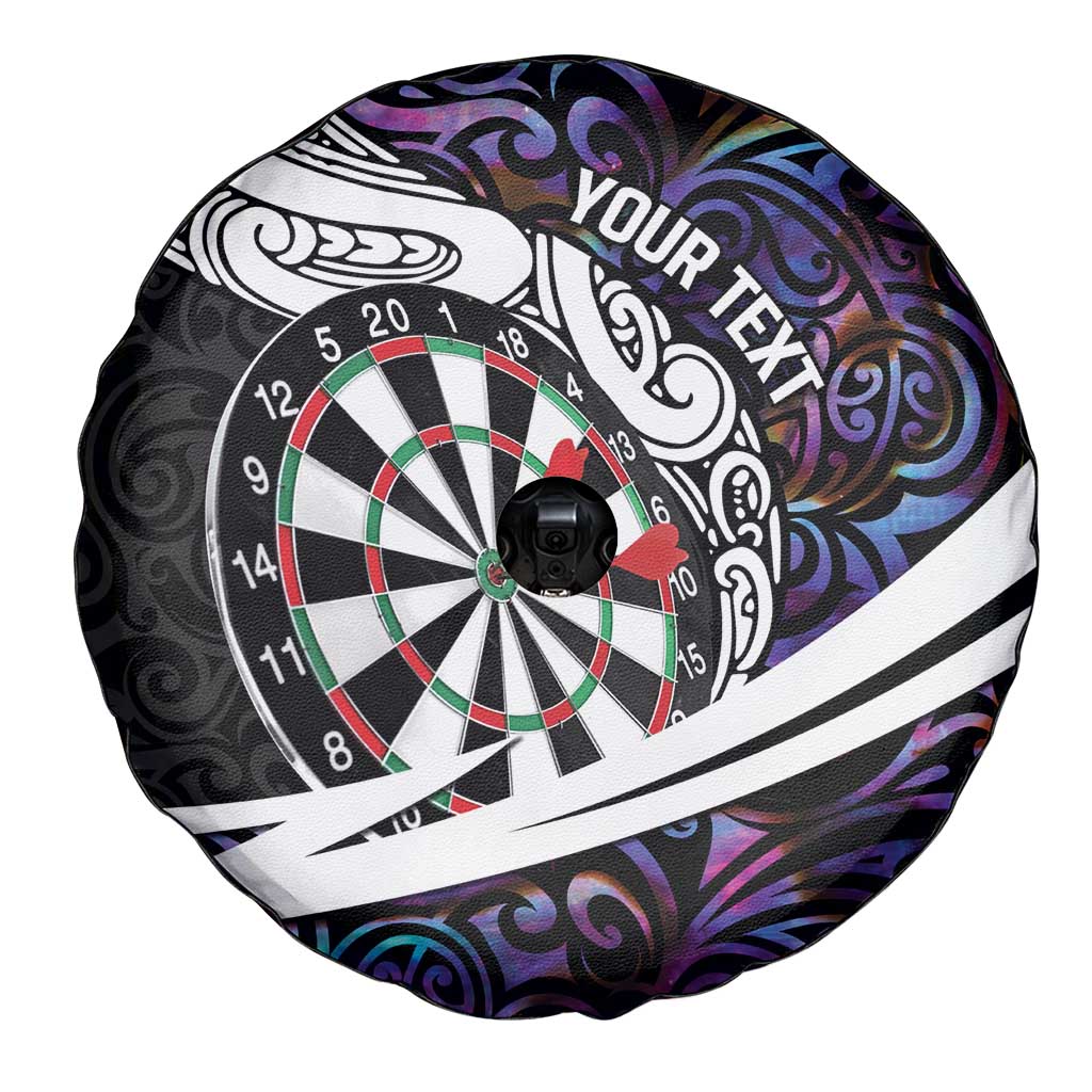 Personalized NZ Darts Spare Tire Cover Paua Shell Maori Koru Whakairo - Purple LT7 - Polynesian Pride