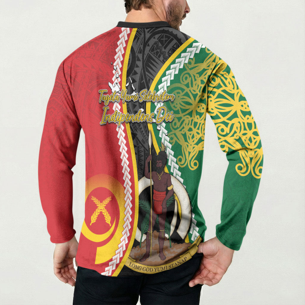 Ni-Vanuatu Indipendens Dei Celebretem Button Sweatshirt Yumi Yumi Yumi