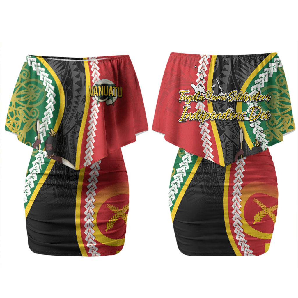 Ni-Vanuatu Indipendens Dei Celebretem Couples Matching Off Shoulder Short Dress and Hawaiian Shirt Yumi Yumi Yumi