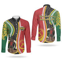 Ni-Vanuatu Indipendens Dei Celebretem Couples Matching Summer Maxi Dress and Long Sleeve Button Shirt Yumi Yumi Yumi