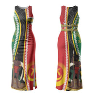 Ni-Vanuatu Indipendens Dei Celebretem Couples Matching Tank Maxi Dress and Hawaiian Shirt Yumi Yumi Yumi