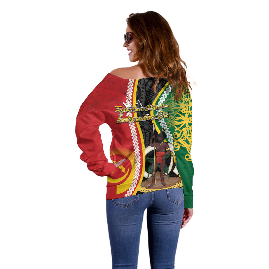 Ni-Vanuatu Indipendens Dei Celebretem Off Shoulder Sweater Yumi Yumi Yumi