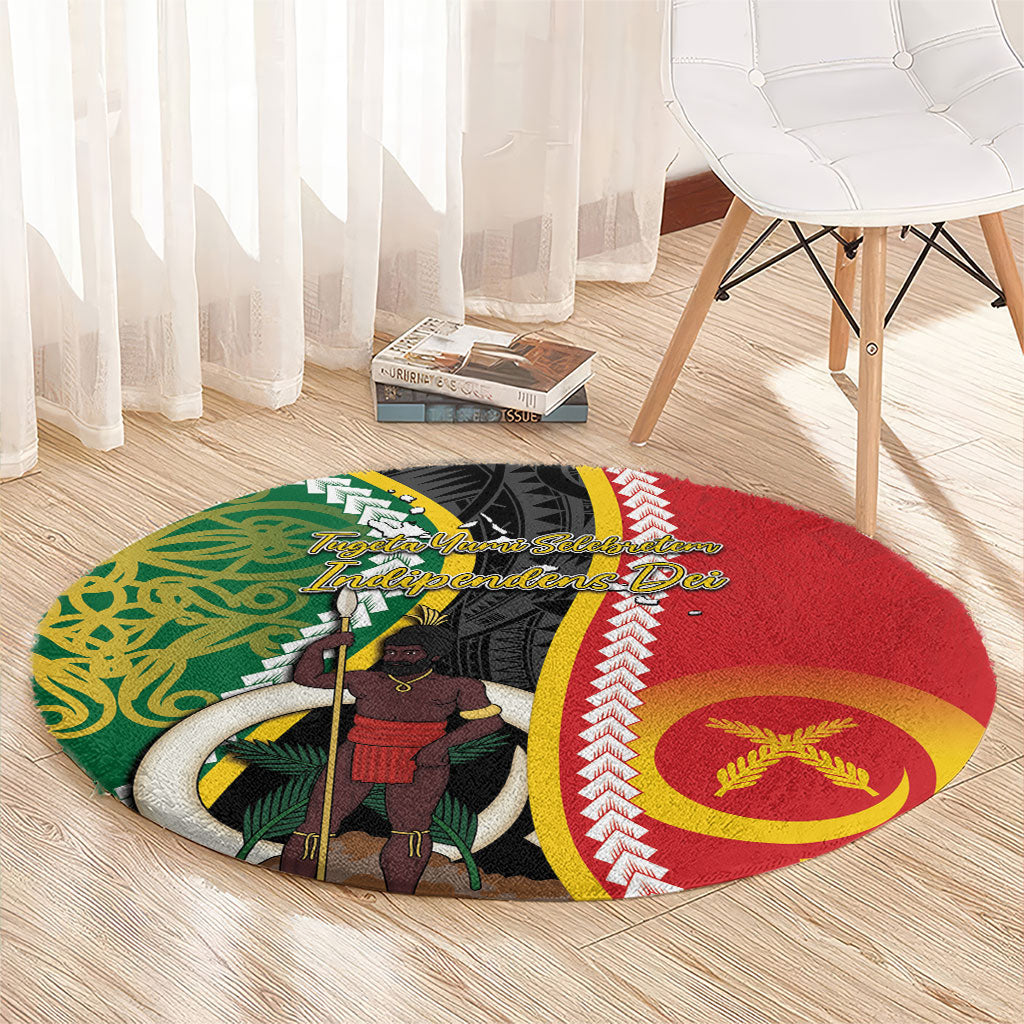Ni-Vanuatu Indipendens Dei Celebretem Round Carpet Yumi Yumi Yumi