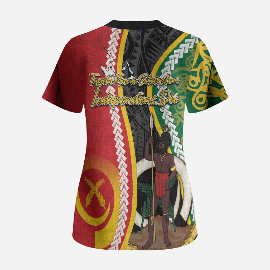 Ni-Vanuatu Indipendens Dei Celebretem Scrub Top Yumi Yumi Yumi