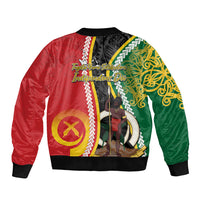 Ni-Vanuatu Indipendens Dei Celebretem Sleeve Zip Bomber Jacket Yumi Yumi Yumi