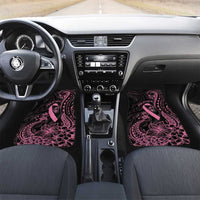 Polynesian Pink Power Car Mats Breast Cancer Ribbon Turtle and Flowers