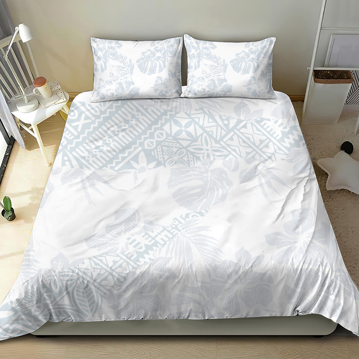 Samoa White Sunday Bedding Set Hibiscus Special LT7 - Polynesian Pride