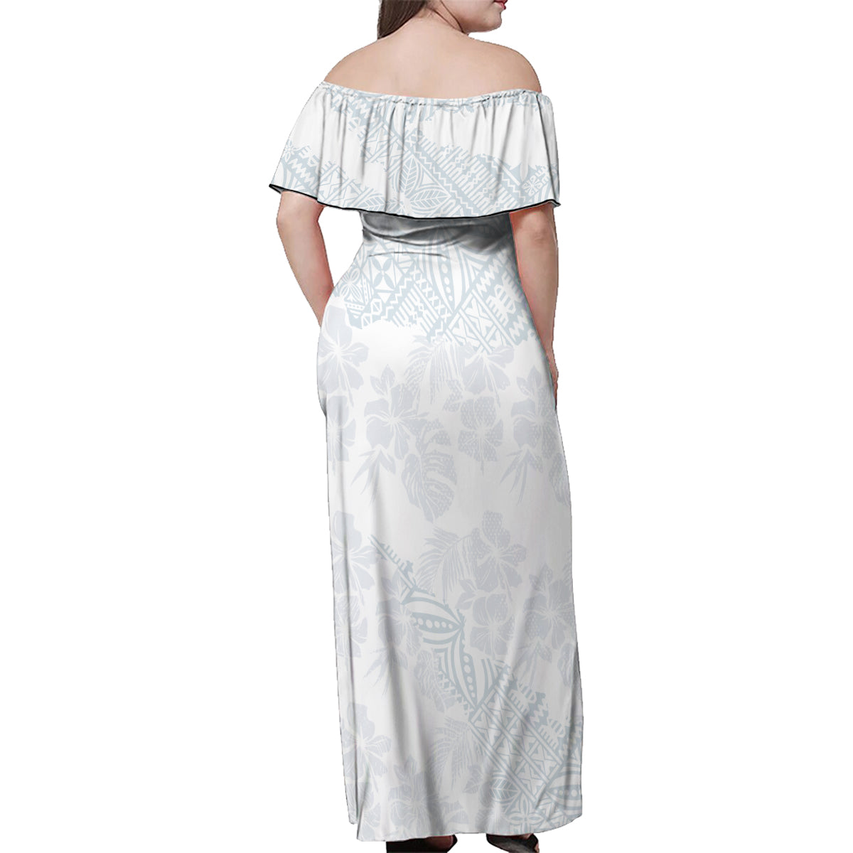 Samoa White Sunday Family Matching Off Shoulder Maxi Dress and Hawaiian Shirt Hibiscus Special LT7 - Polynesian Pride