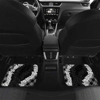 Hawaii Aloha Plumeria Lei Black Palaka Car Mats - Polynesian Pride