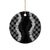 Hawaii Aloha Plumeria Lei Black Palaka Ceramic Ornament - Polynesian Pride
