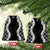 Hawaii Aloha Plumeria Lei Black Palaka Ceramic Ornament - Polynesian Pride