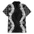 Hawaii Aloha Plumeria Lei Black Palaka Family Matching Off The Shoulder Long Sleeve Dress and Hawaiian Shirt - Polynesian Pride